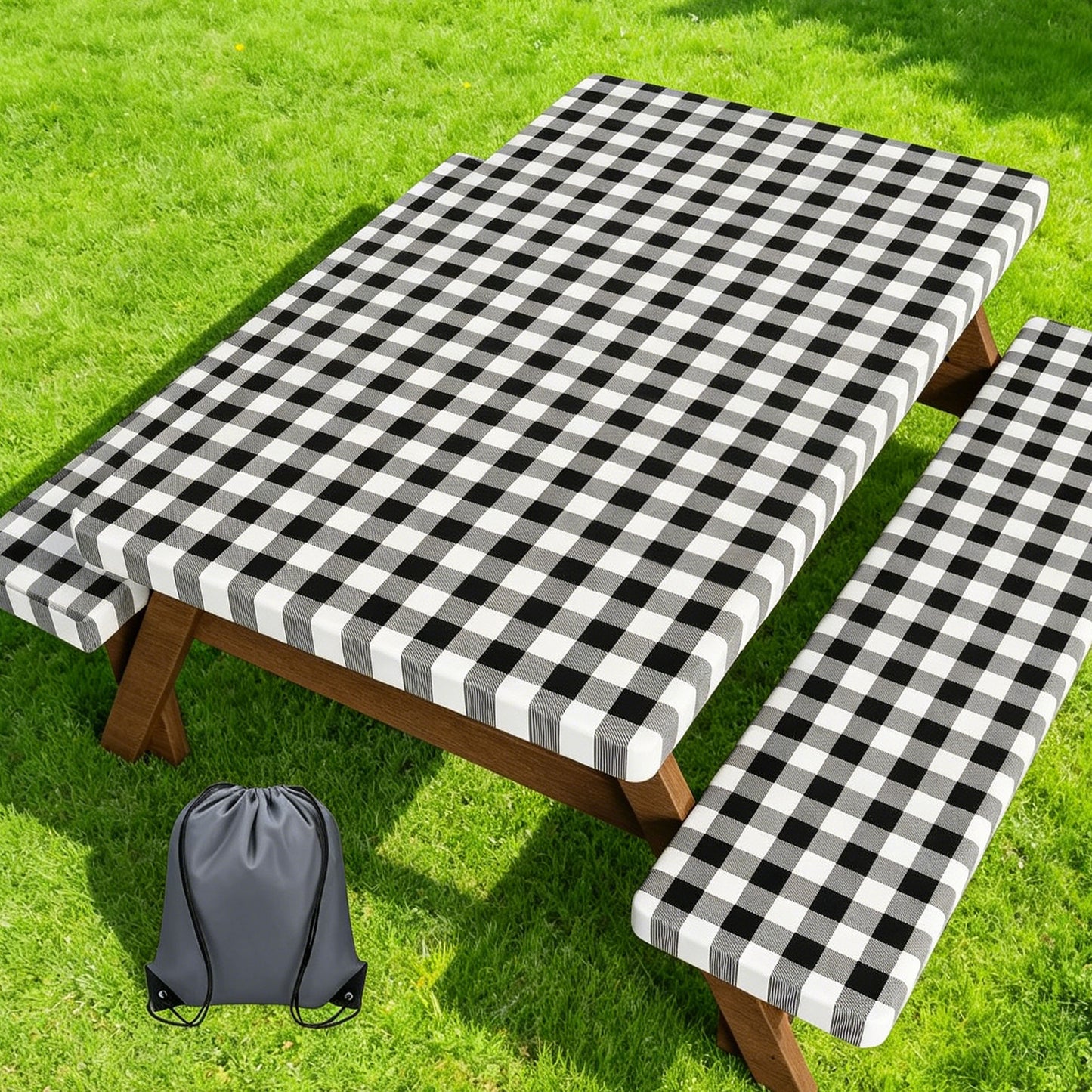 Waterproof Picnic Table Cover Set for Camping