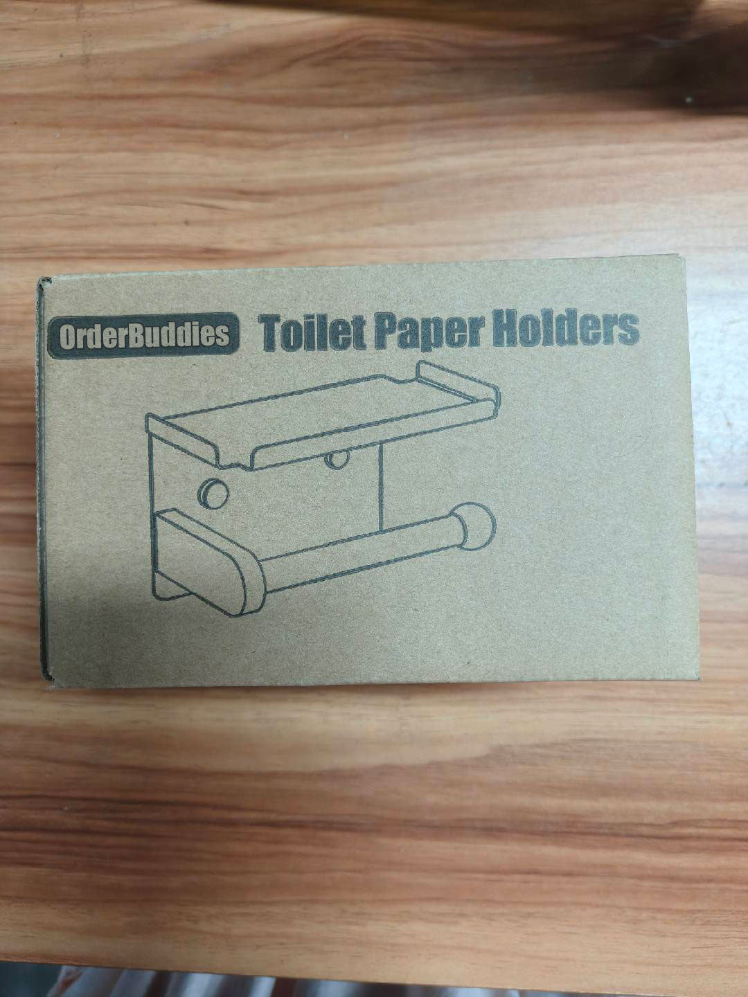 Toilet Paper Holder with Storage Shelf