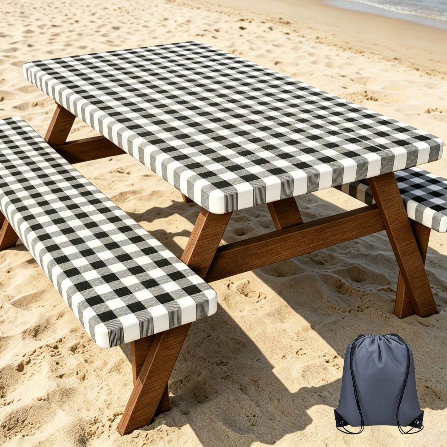 Waterproof Picnic Table Cover Set for Camping