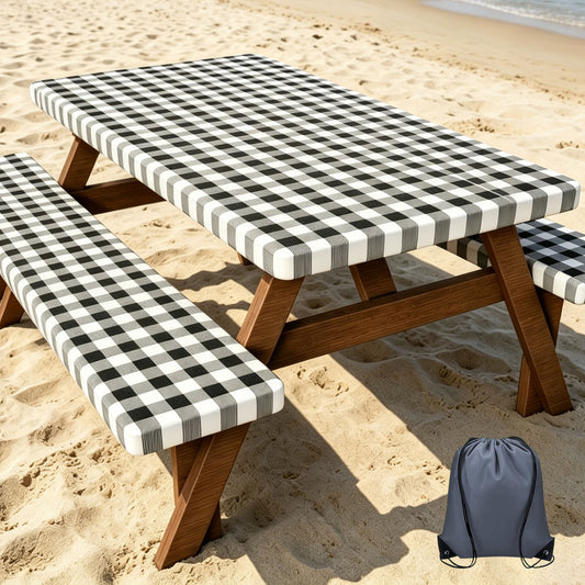Waterproof Picnic Table Cover Set for Camping