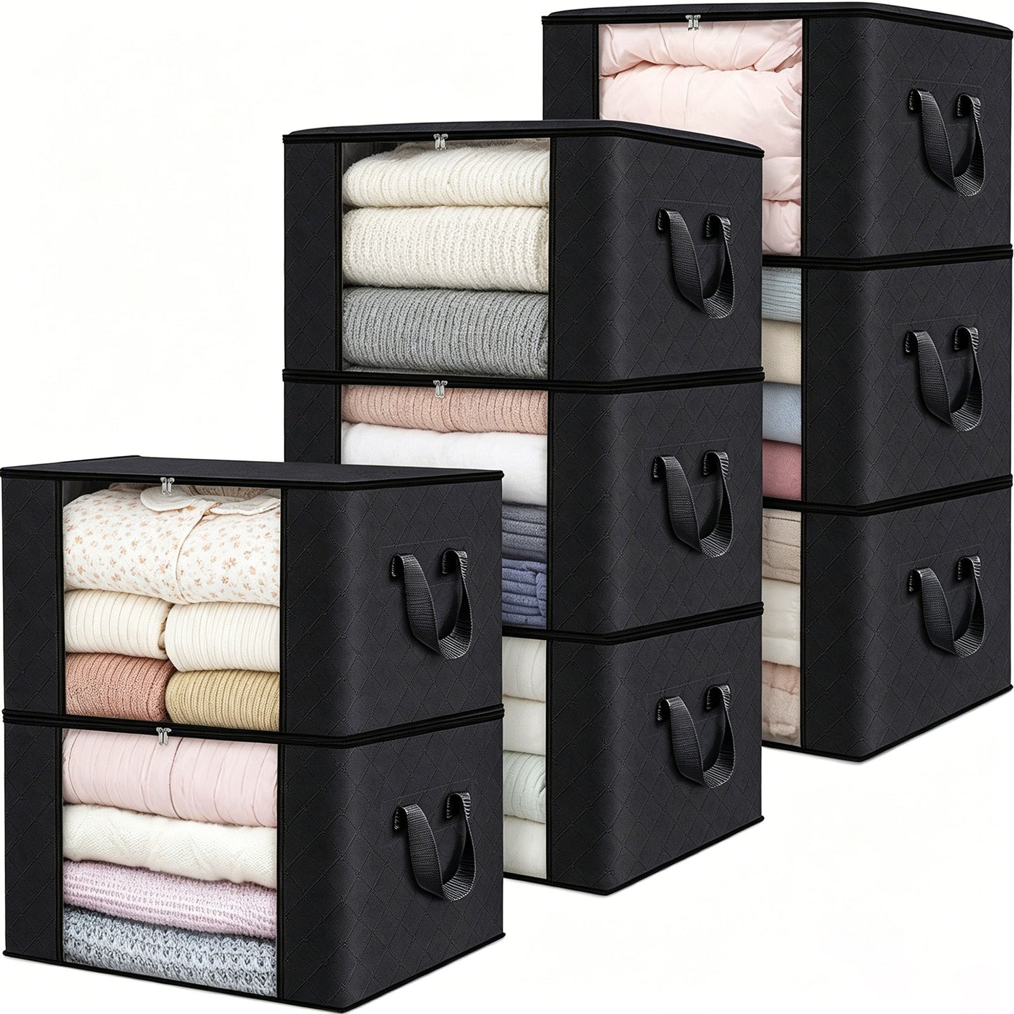 Foldable Storage Bags for Clothes, Blankets & Bedding