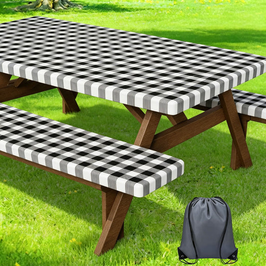 Waterproof Picnic Table Cover Set for Camping